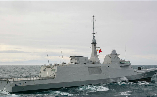 La frégate Mohammed VI dans l'exercice Orion 26