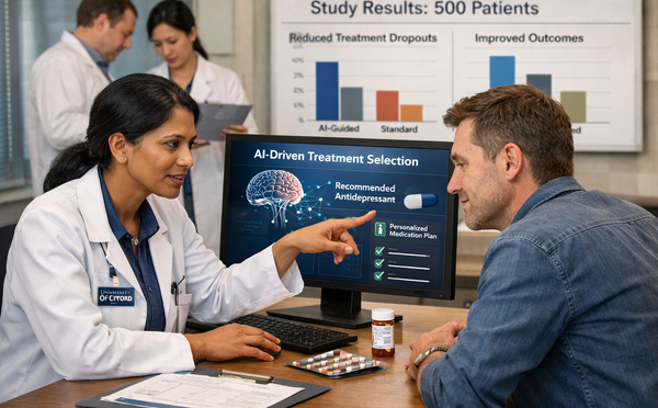 Nouvelle IA capable de prescrire un traitement antidépresseur sur mesure 		