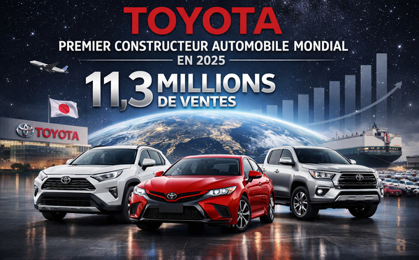 Toyota : premier constructeur automobile mondial avec 11,3 millions de ventes en 2025