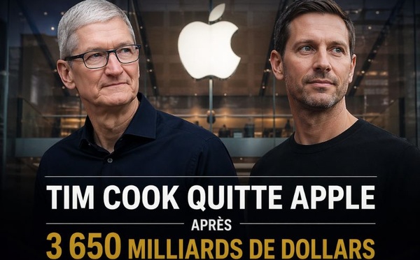 Tim Cook quitte Apple après avoir créé 3 650 milliards de dollars de valeur