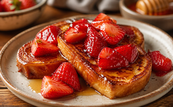 Ce pain perdu aux fraises va vous faire oublier la recette classique