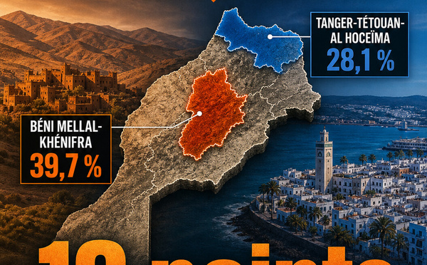 12 points : L'écart entre la région la plus touchée et la moins touchée 