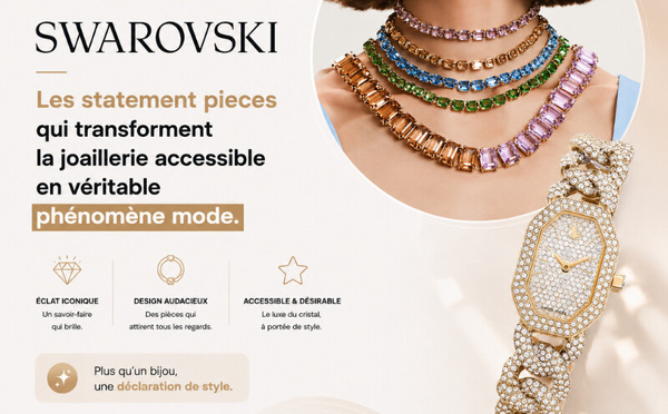 Swarovski : les statement pieces qui transforment la joaillerie accessible en véritable phénomène mode.
