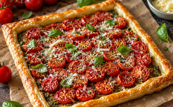 Tarte fine aux tomates confites : la recette qui fait oublier le “je n’aime pas le vert”