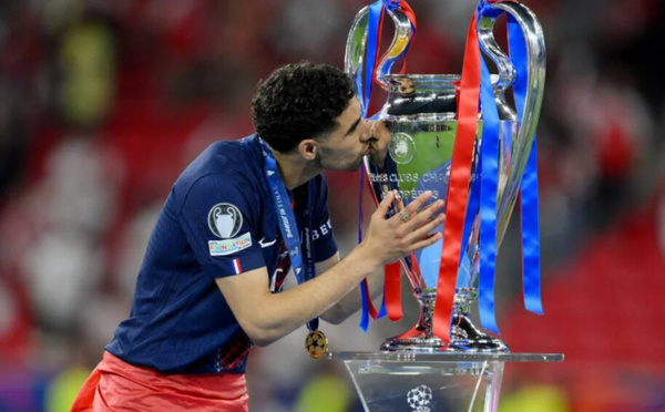 Achraf Hakimi entre dans l’histoire avec un troisième sacre en Ligue des champions