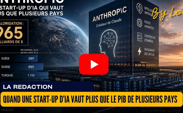 [vidéo] : ​Anthropic : quand une start-up d’IA vaut plus que le PIB de plusieurs pays