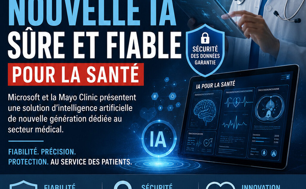 Microsoft et la Mayo Clinic dévoilent une nouvelle IA sûre et fiable pour la santé.
