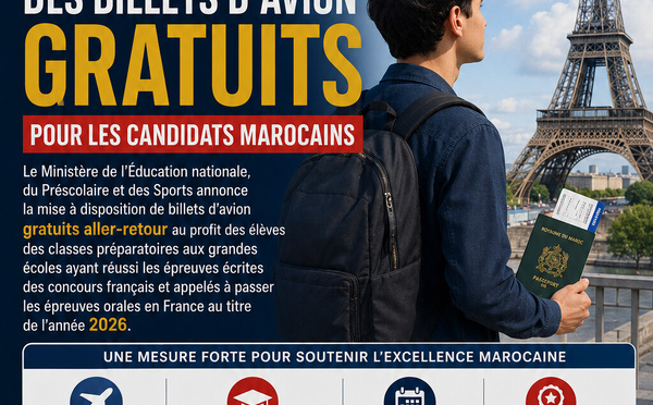 Examens des grandes écoles françaises : des billets d’avion gratuits pour les candidats marocains.
