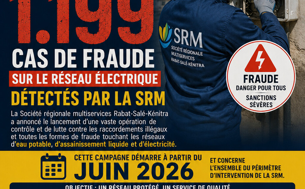 1.199 cas de fraude sur le réseau électrique détectés par la SRM.