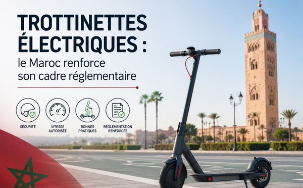 Trottinettes électriques : le Maroc renforce son cadre réglementaire