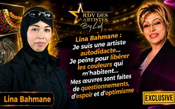 Lina Bahmane : Je suis une artiste autodidacte... Je peins pour libérer les couleurs qui m'habitent… Mes œuvres sont faites de questionnements, d'espoir et d'optimisme