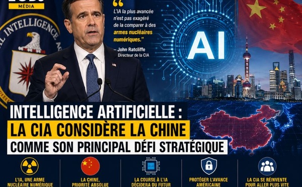 Intelligence artificielle : pourquoi la CIA place désormais la Chine au cœur de la bataille technologique mondiale
