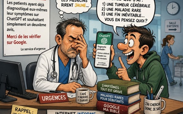 Quand les médecins rient jaune : ChatGPT, Gemini… et le patient qui arrive déjà convaincu