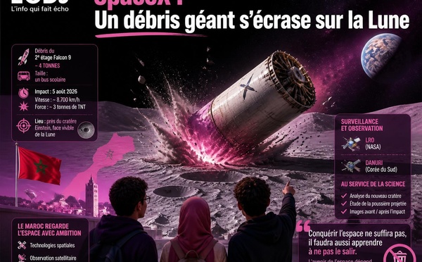 SpaceX : Un débris géant s’écrase sur la Lune