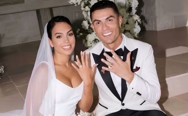 Cristiano Ronaldo et Georgina célèbrent leur mariage en privé