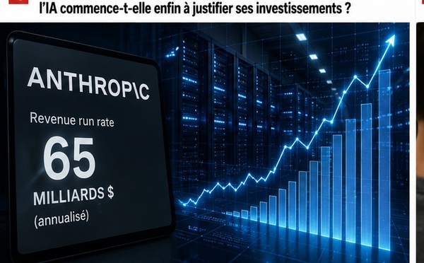 ​Anthropic à 65 milliards de dollars de revenus annualisés 