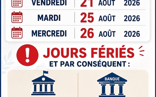 Alerte : Quatre jours fériés
