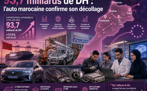 93,7 milliards de DH : l’auto marocaine confirme son décollage