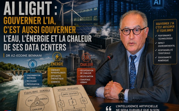 ​AI Light : gouverner l’IA, c’est aussi gouverner l’eau, l’énergie et la chaleur de ses data centers
