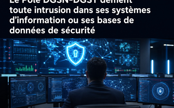 ​Le Pôle DGSN-DGST dément toute intrusion dans ses systèmes d’information ou ses bases de données de sécurité