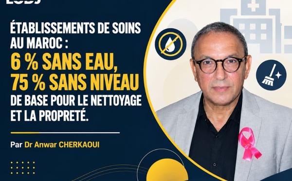 Établissements de soins au Maroc : 6 % sans eau, 75 % sans niveau de base pour le nettoyage et la propreté