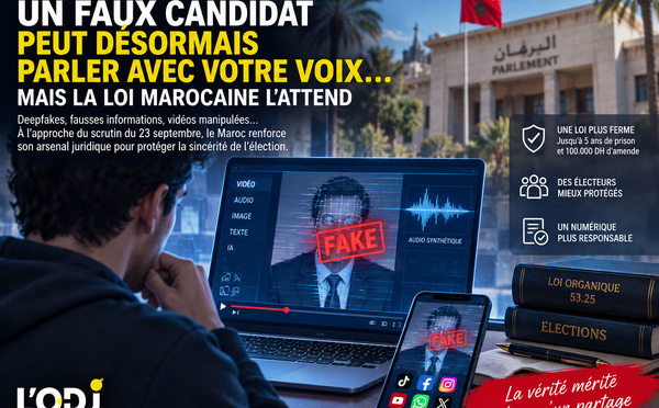 Élections 2026 : un faux candidat peut désormais parler avec votre voix… mais la loi marocaine l’attend