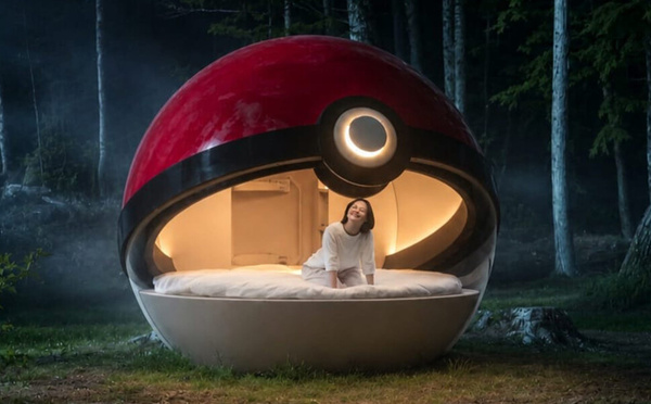 Pokémon transforme une Poké Ball géante en hôtel insolite au Japon
