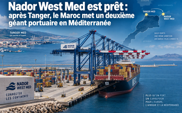 Nador West Med est prêt : après Tanger, le Maroc met un deuxième géant portuaire en Méditerranée