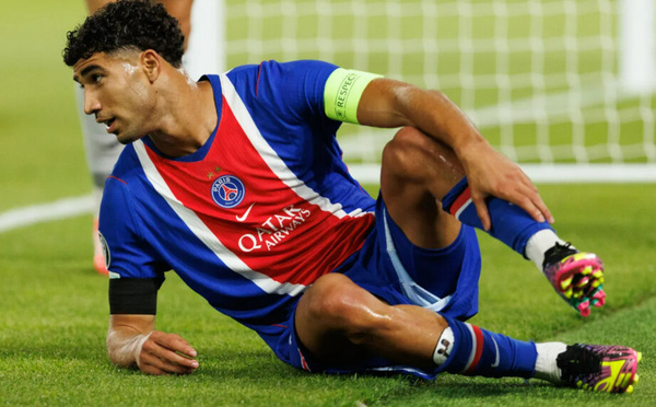 PSG : Achraf Hakimi sort sur blessure face à Brest