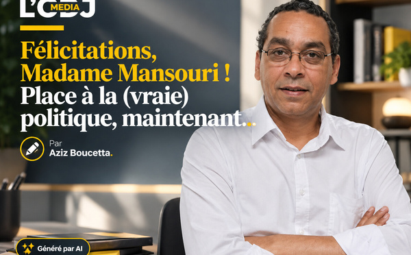 Félicitations, Madame Mansouri ! Place à la (vraie) politique, maintenant...