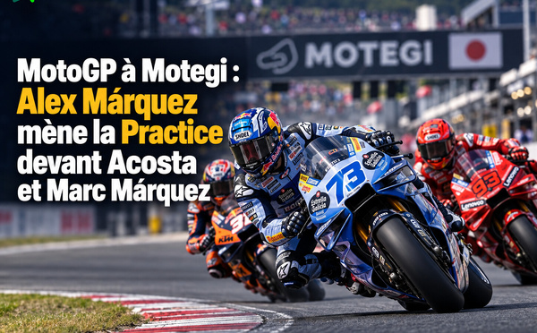 MotoGP à Motegi : Alex Márquez mène la Practice devant Acosta et Marc Márquez