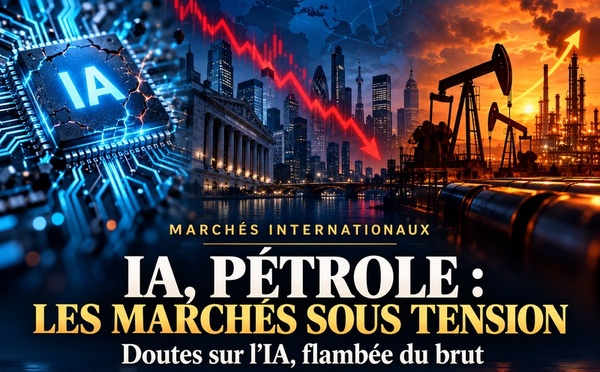Les marchés internationaux sous pression, entre doutes sur l’IA et flambée du pétrole