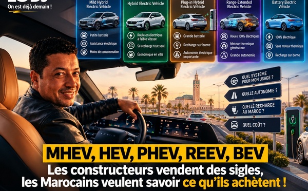 MHEV, HEV, PHEV, REEV, BEV : les constructeurs vendent des sigles, les Marocains veulent savoir ce qu'ils achètent !