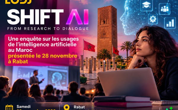 SHIFT AI : une enquête sur l’impact de l’intelligence artificielle au Maroc dévoilée le 28 novembre à Rabat