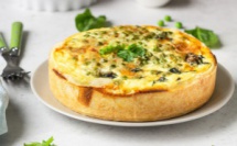 Recette quiche au thon, petits pois et bleu