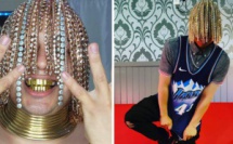Le rappeur Dan Sur se plante des chaînes en or en guise de cheveux