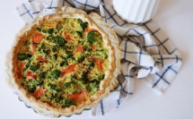 Quiche au saumon fumé et brocolis