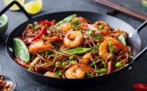 Nouilles soba et crevettes 