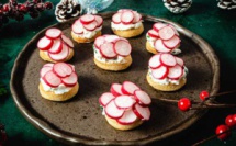 Sablés au parmesan et sa rosace de radis