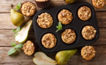 Muffins à la poire et aux noix