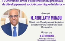 Conférence : "L'université, levier d'accélération du processus de développement socio-économique du Maroc "