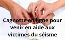 Lancement d'une cagnotte en ligne pour venir en aide aux victimes du séisme