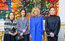 LL.AA.RR les Princesses Lalla Meryem, Lalla Asmae et Lalla Hasnaa reçues à déjeuner au Palais de l’Elysée, à l’invitation de Madame Brigitte Macron