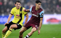 Premier League : avec Nayef Aguerd, West Ham frustre Burnley (2-2)