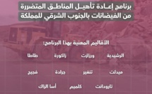 Lancement du programme de réhabilitation des zones sinistrées par les inondations dans le sud-est