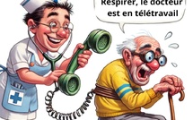  Caricature : Respirer, le docteur est en télétravail