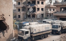 ​Les premiers camions d’aide humanitaire entrent à Gaza après un cessez-le-feu