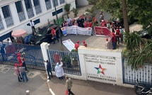 Manifestation des employés de la SNRT pour l'égalité salariale et sociale