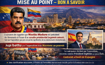 ​Mise au point, bon à savoir sur Nicolas Maduro