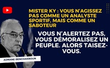 [Vidéo] : Mister KY, vous n’agissez pas comme un analyste sportif, mais comme un saboteur